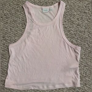 Aritzia Sunday Best Ribbed Tank - Light Pink (size L)